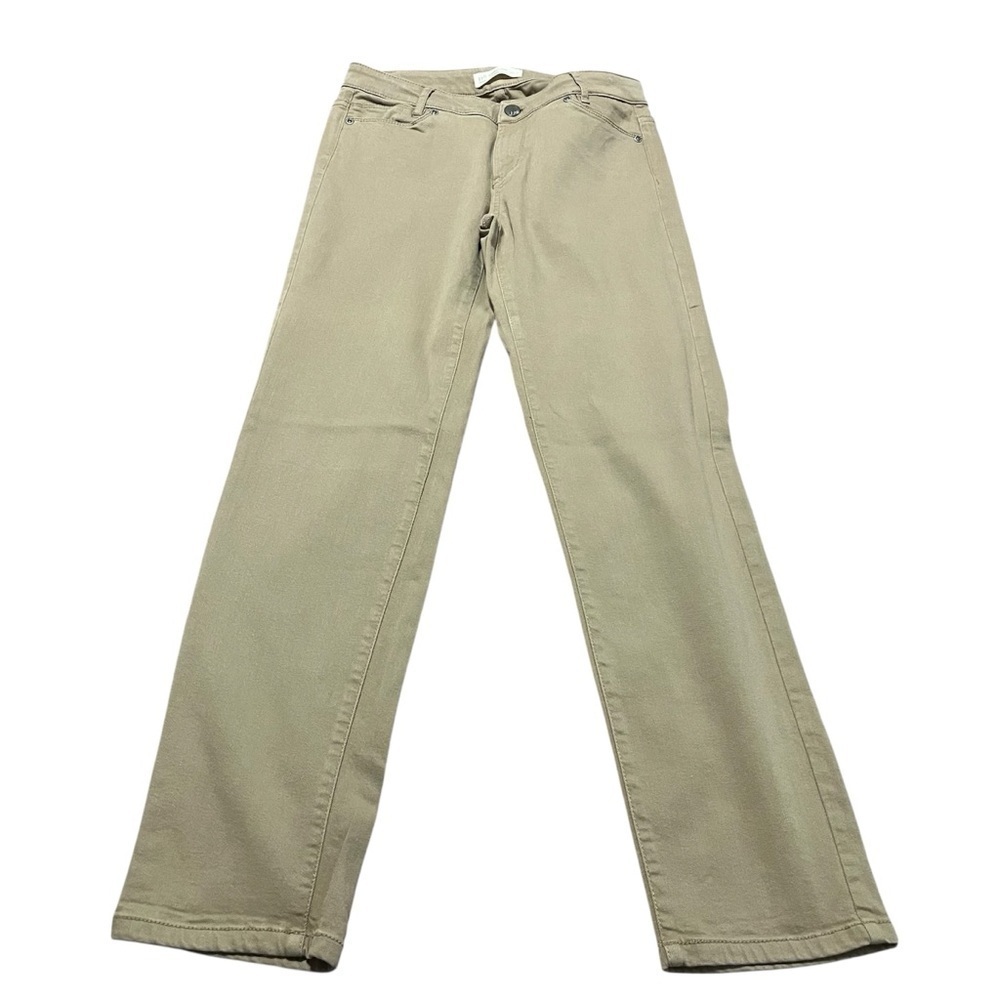 J. Jill Slim Boyfriend Straight Leg Size 2 Tan Denim Pants Relaxed Fit Khaki
